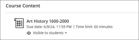 Testez sur la page Contenu du cours avec le chronomètre affiché à droite