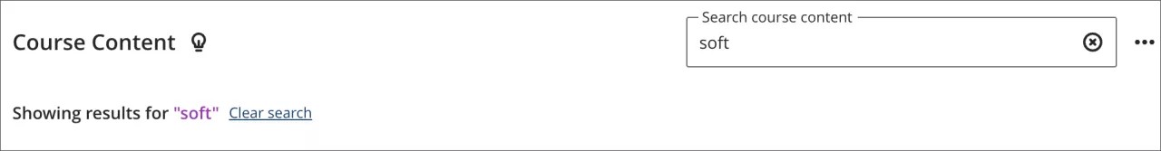 Image of "clear search" option