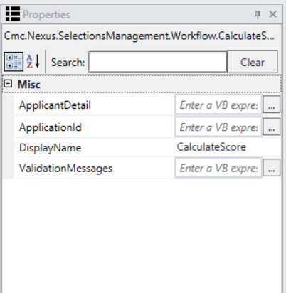Calculate application score using workflow