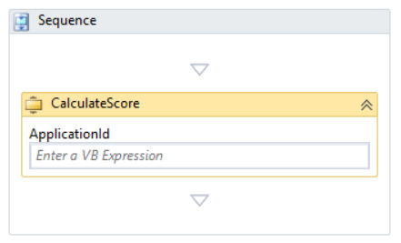 Calculate application score using workflow