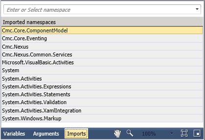 Imported Namespaces