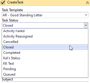 Create Task activity