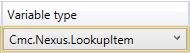 variable type lookupItem
