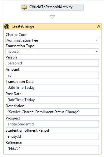 Create Charge Activity Example