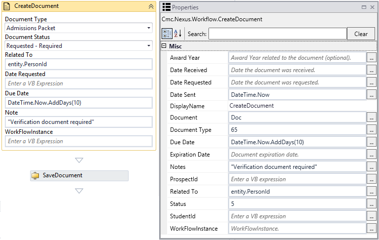 Create Document activity