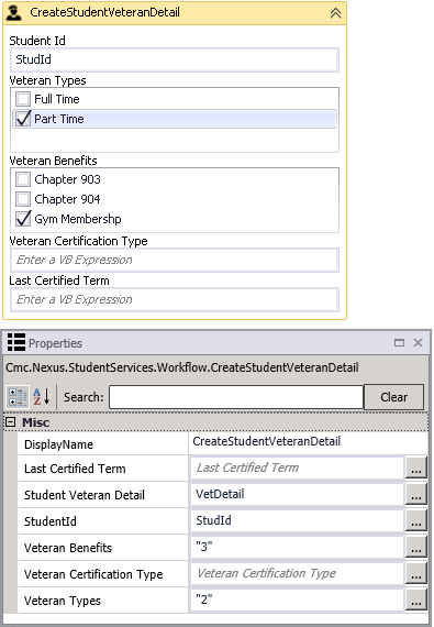 create student veteran detail