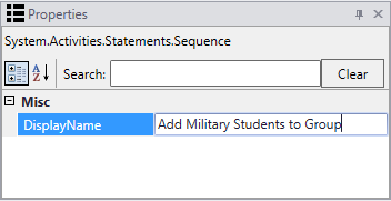 Sequence DisplayName